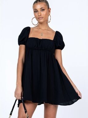 Princess Polly | Dresses | Bareena Mini Dress Black Princess Polly